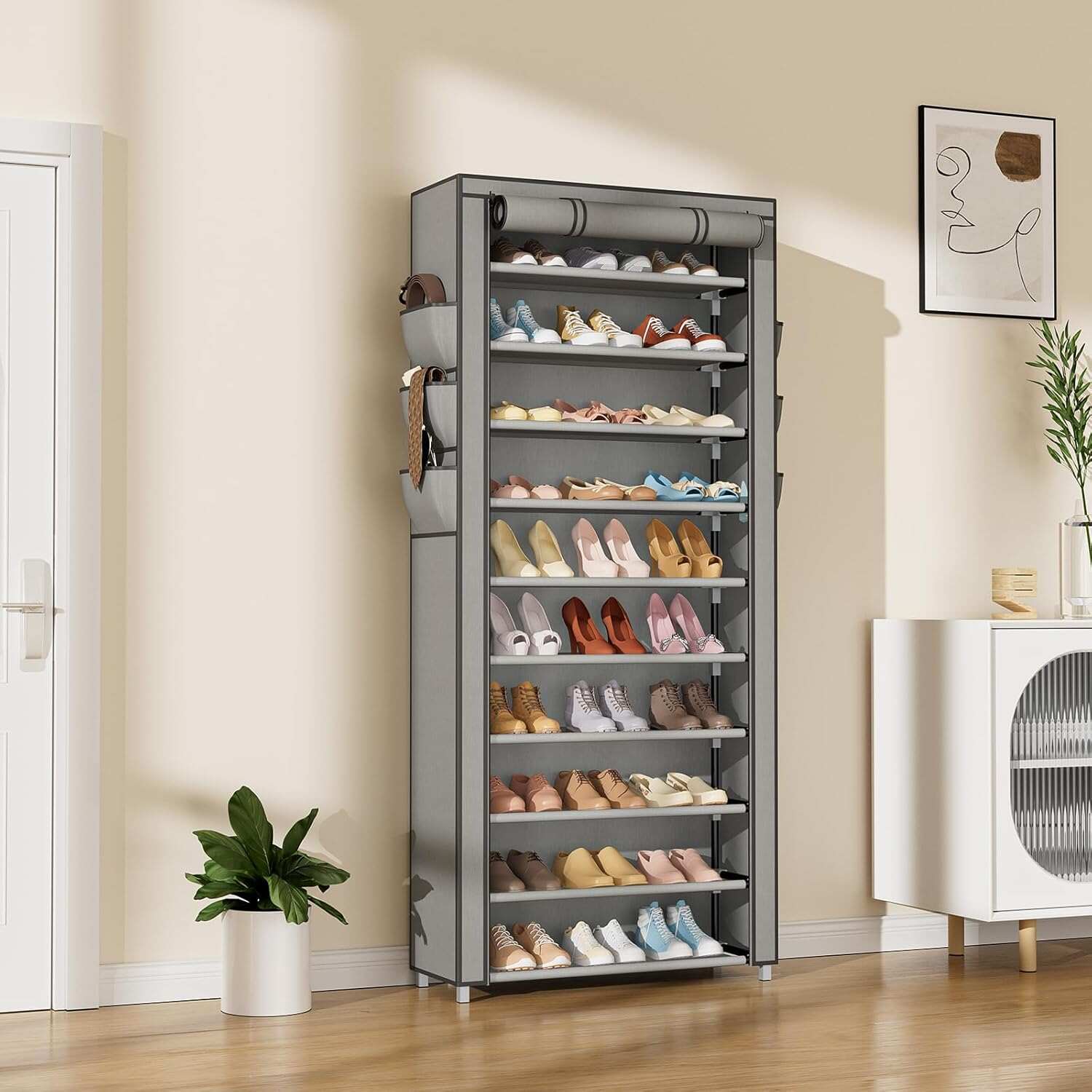 Vertical Narrow Shoe Rack Orga - đánh giá và giá Shoe Rack Cabinet Narrow Entryway